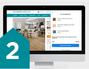 Step 2 of buying flooring samples putting in shopping cart